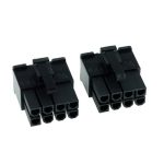 Phobya VGA Power Connector 8Pin male incl. 8 Pins - 2 pcs Black