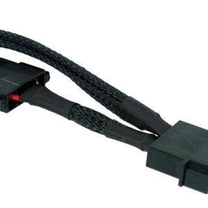 Phobya Y-adaptor 4Pin Molex to 2x 4Pin PWM and 3Pin 30cm - black