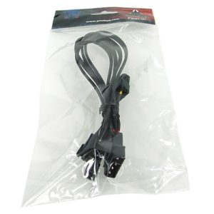 Phobya Y-adaptor 4Pin Molex to 4x 3Pin (12V) 30cm - black