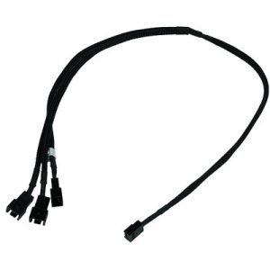 Phobya Y-Cable 3Pin Molex to 3x 3Pin Molex 60cm - black : image 1