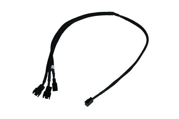 Phobya Y-Cable 3Pin Molex to 3x 3Pin Molex 60cm – black