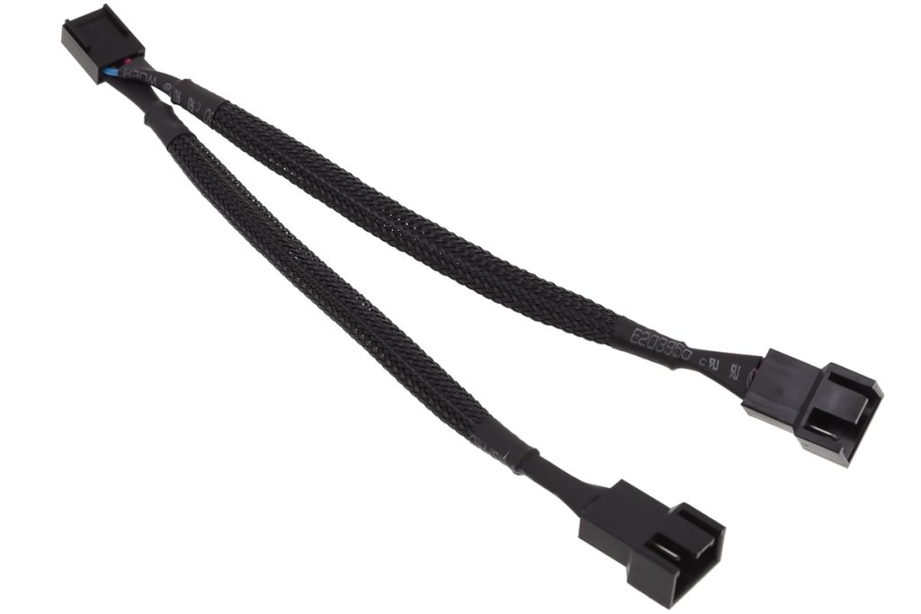 Phobya Y-cable 4pin PWM 2x 4Pin PWM 10cm - black