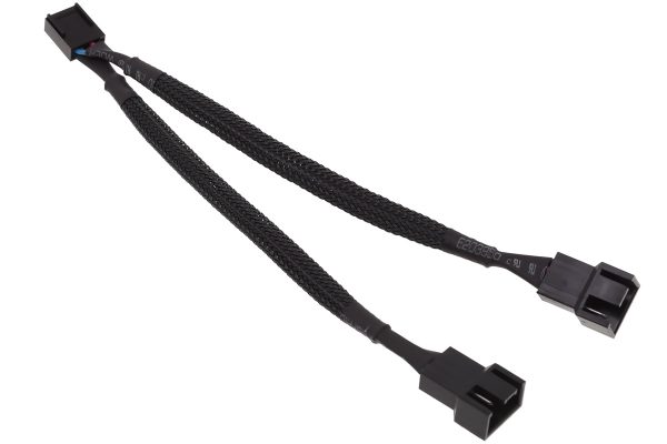 Phobya Y-cable 4pin PWM 2x 4Pin PWM 10cm – black
