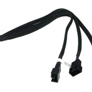 Phobya Y-cable 4Pin PWM 3x 4Pin PWM 10cm - black : image 1