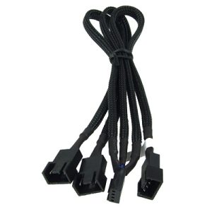 Phobya Y-cable 4Pin PWM 3x 4Pin PWM 10cm - black : image 3