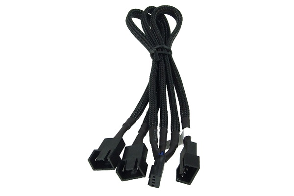 Phobya Y-cable 4Pin PWM 3x 4Pin PWM 10cm - black : image 3