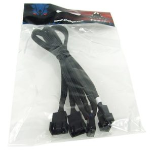 Phobya Y-cable 4Pin PWM 3x 4Pin PWM 10cm - black : image 4