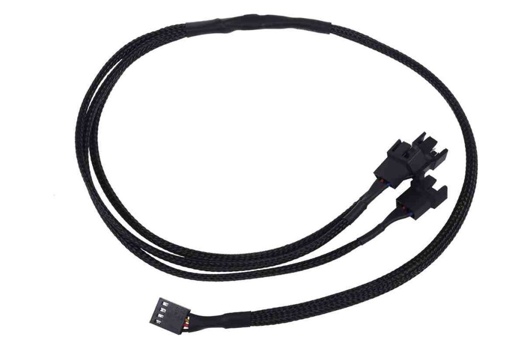 Phobya Y-cable 4Pin PWM to 3x 4Pin PWM 60cm - black