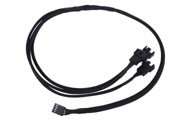 Phobya Y-cable 4Pin PWM to 3x 4Pin PWM 60cm – black