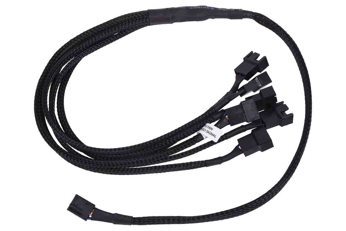 Phobya Y-cable 4Pin PWM to 6x 4Pin PWM 60cm - black : image 1