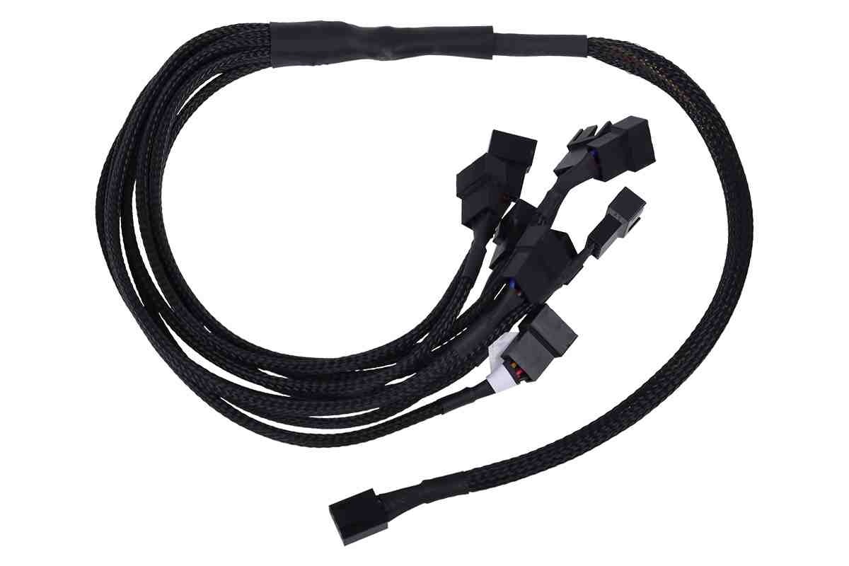 Phobya Y-cable 4Pin PWM to 9x 4Pin PWM 60cm - black : image 1