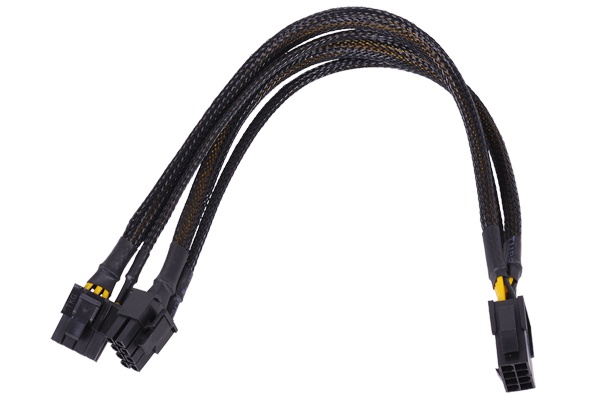 Phobya Y-cable 8Pin socket to 2x 6+2Pin plug (VGA) – black