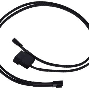 Phobya Y-cable for PWM splitter 4Pin PWM to 4Pin PWM and 4Pin Molex 50cm - black : image 1