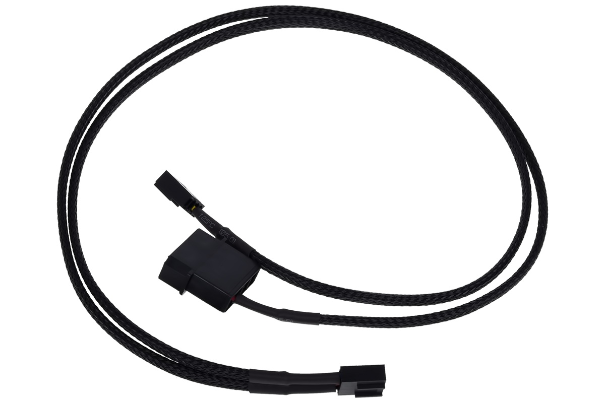 Phobya Y-cable for PWM splitter 4Pin PWM to 4Pin PWM and 4Pin Molex 50cm - black : image 1