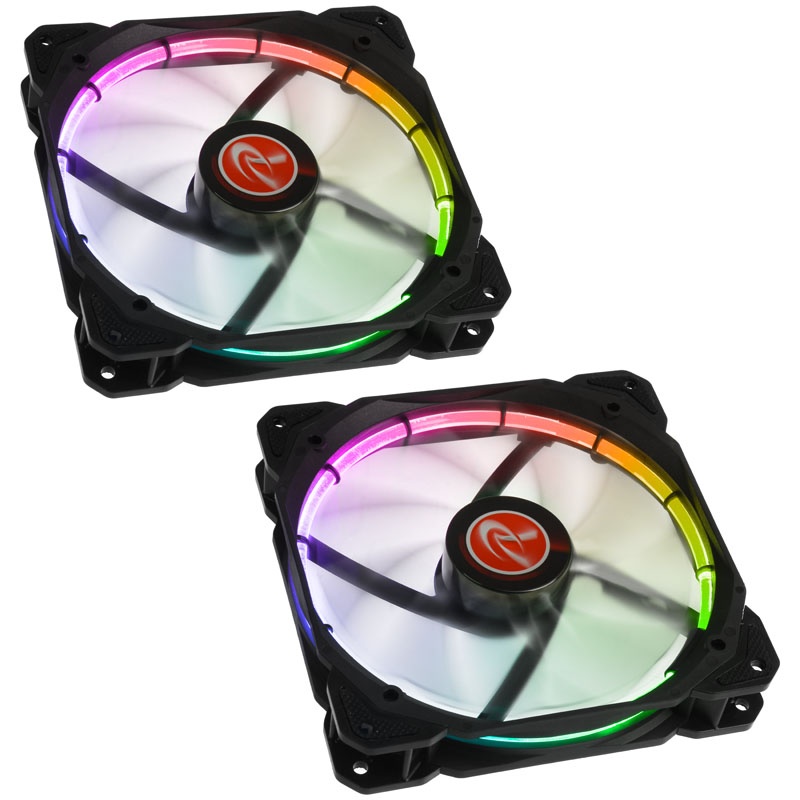 RAIJINTEK Auras 14 RGB LED Fan Set of 2 - 140mm - Watercooling UK