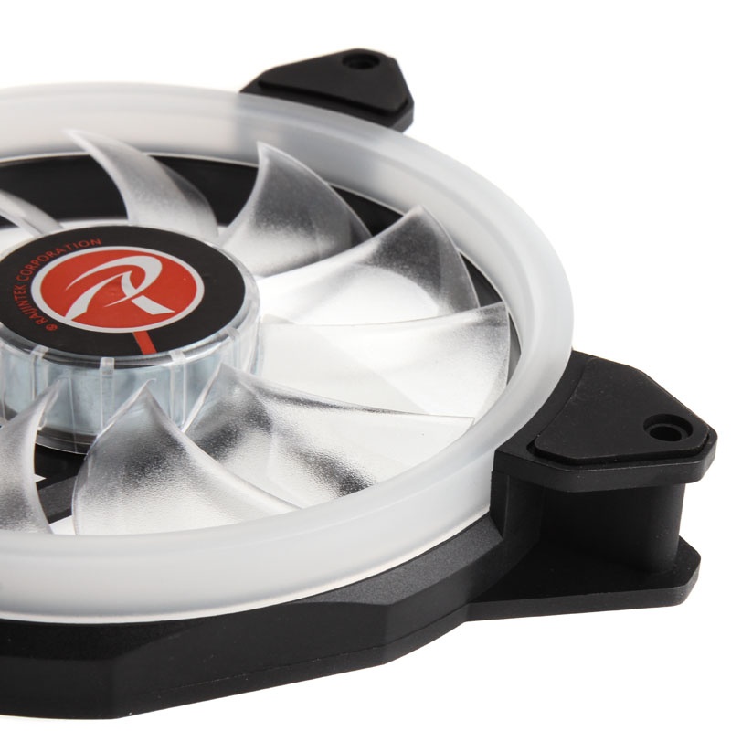 RAIJINTEK IRIS 14 Rainbow RGB LED fan, set of 3 including controller - 140mm - B-Grade