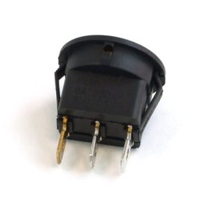 Round Phobya toggle switch - blue lighting - unipolar ON / OFF black (3-pin)
