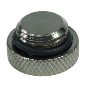 screw-in seal cap G1/4 Inch - knurled - high profile - black nickel : image 1