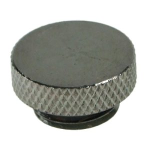screw-in seal cap G1/4 Inch - knurled - high profile - black nickel : image 2
