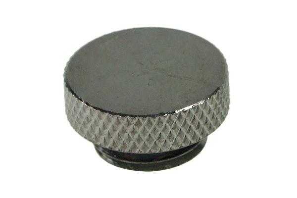 screw-in seal cap G1/4 Inch - knurled - high profile - black nickel : image 2