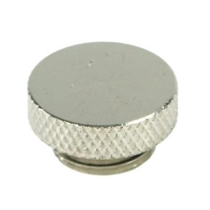 screw-in seal cap G1/4 Inch - knurled - high profile - silver : image 2