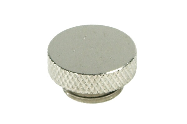 screw-in seal cap G1/4 Inch - knurled - high profile - silver : image 2
