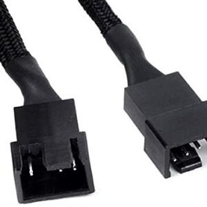 SilverStone SST-CPF01 - 10cm PWM Fan Splitter Cable for 2 Fans, Black Sleeved Braded
