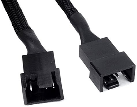 SilverStone SST-CPF01 - 10cm PWM Fan Splitter Cable for 2 Fans, Black Sleeved Braded