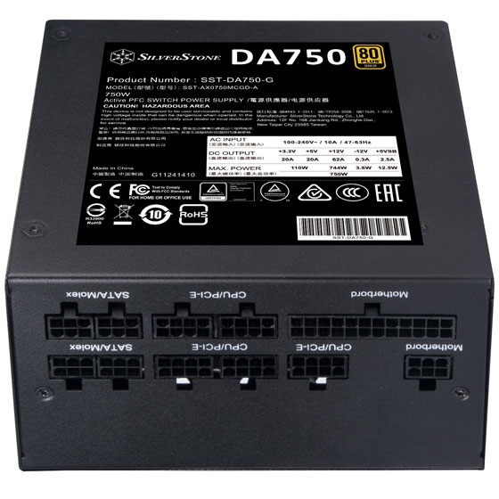 Silverstone SST-DA750-G power supply 80 PLUS Gold, modular - 750 watts : image 4