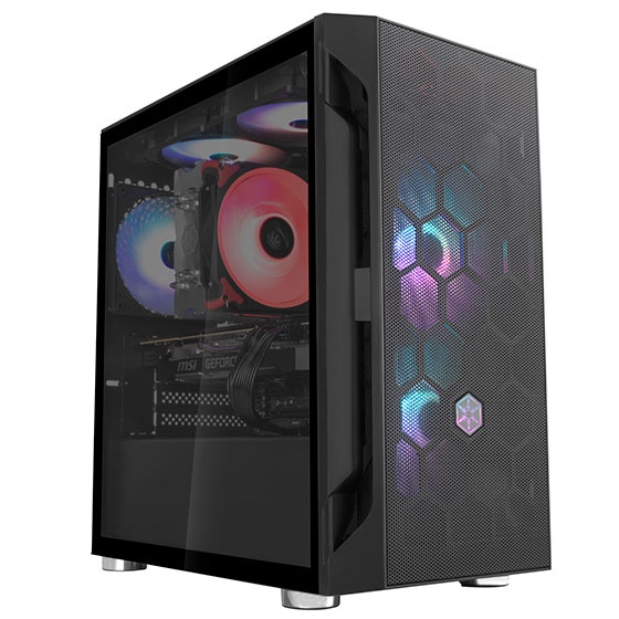 SilverStone SST-FAH1MB-G - FARA H1M G Black Gaming Case : image 2