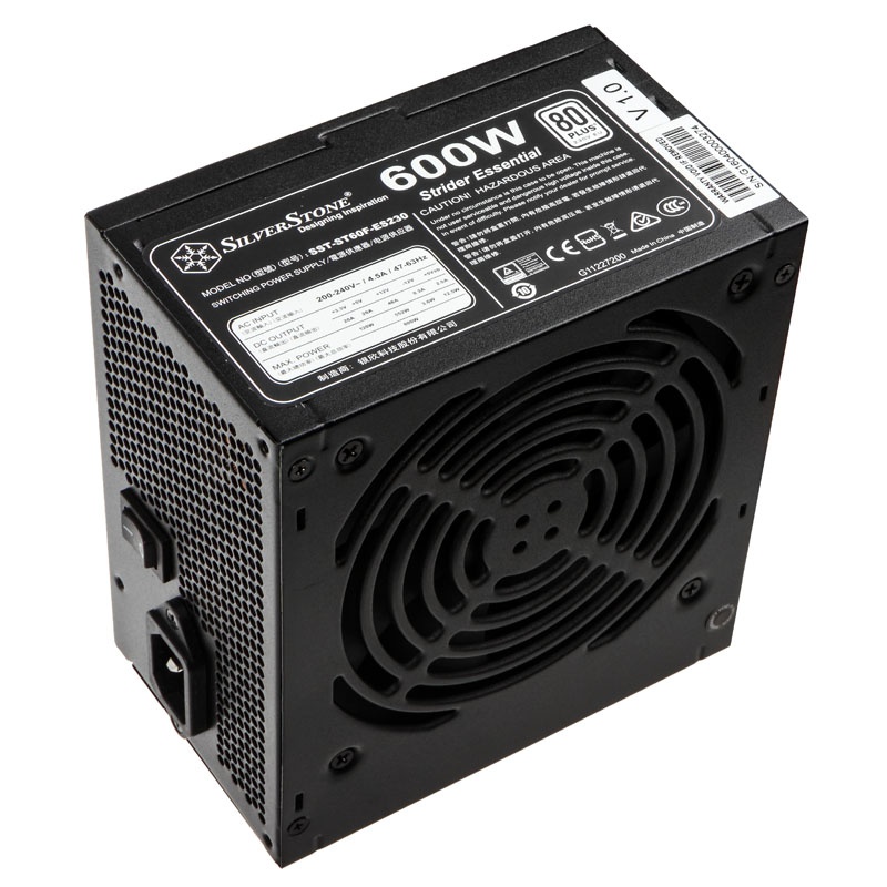 SST-ST60F-ES230 SilverStone Strider Essential 600W 80PLUS® APFC Non Modular Power Supply I2879273506