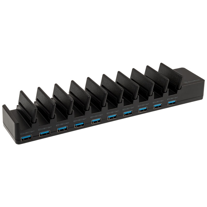 Silverstone SST-UC04B-PRO, 10 Port USB Station (60W, 2.4A) B Grade