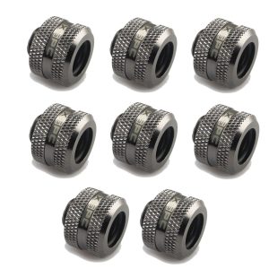 WCUK Spec XSPC 14mm PETG Hard Tube, Black Chrome Fittings and Cord Pack - Clear