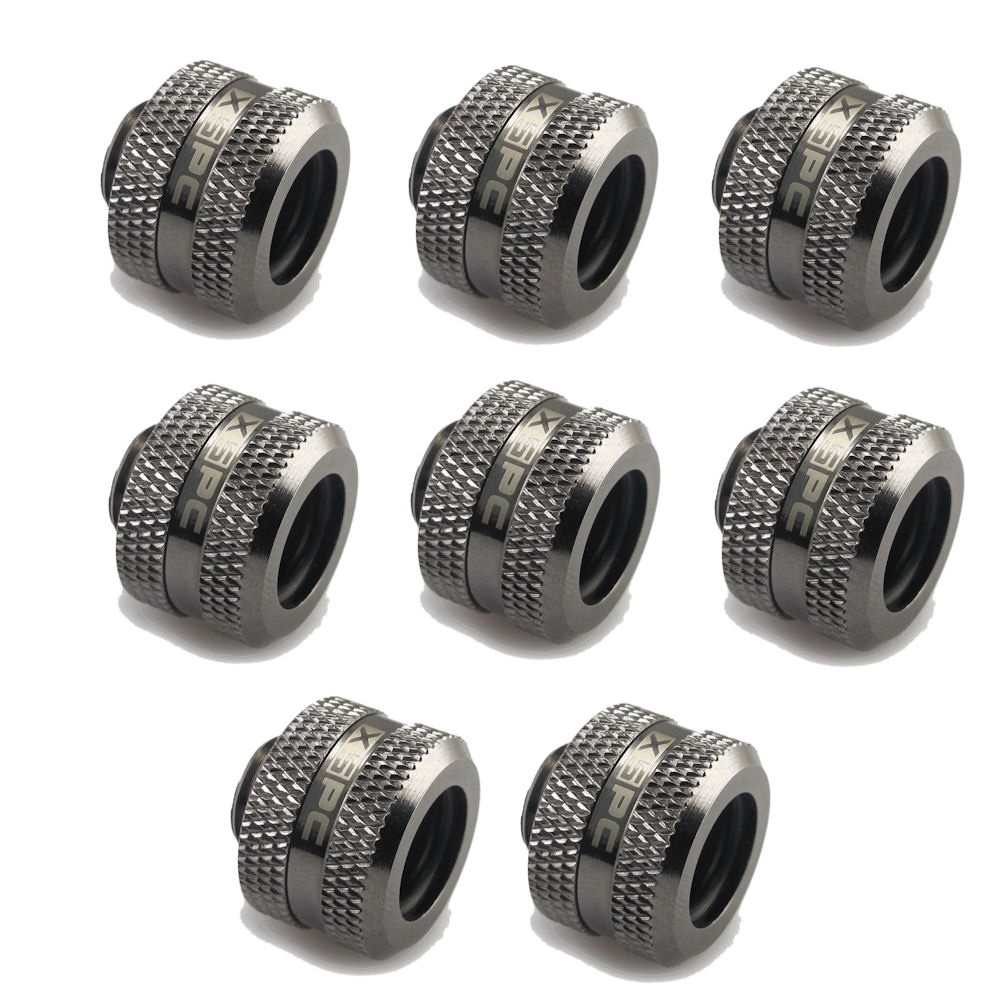 WCUK Spec XSPC 14mm PETG Hard Tube, Black Chrome Fittings and Cord Pack - Clear