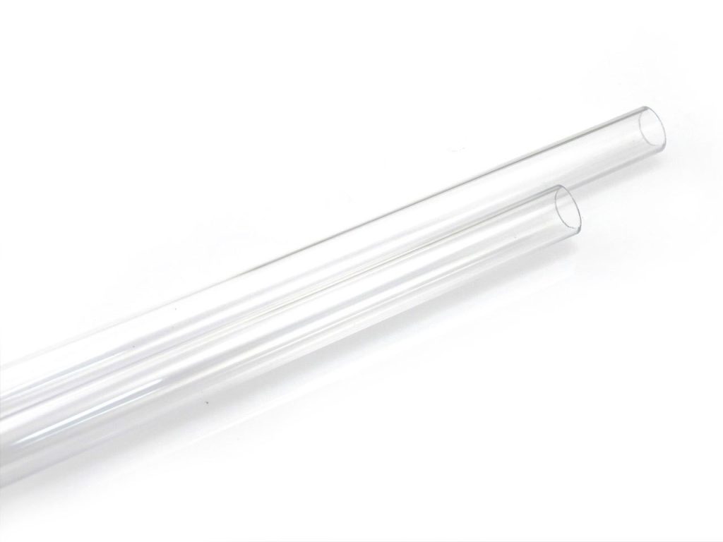 WCUK Spec XSPC 14mm PETG Hard Tube, Matte Black Fittings and Cord Pack - Clear