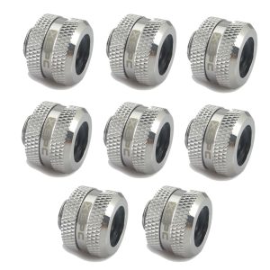 WCUK Spec XSPC 14mm PETG Hard Tube, Chrome Fittings and Cord Pack - Clear