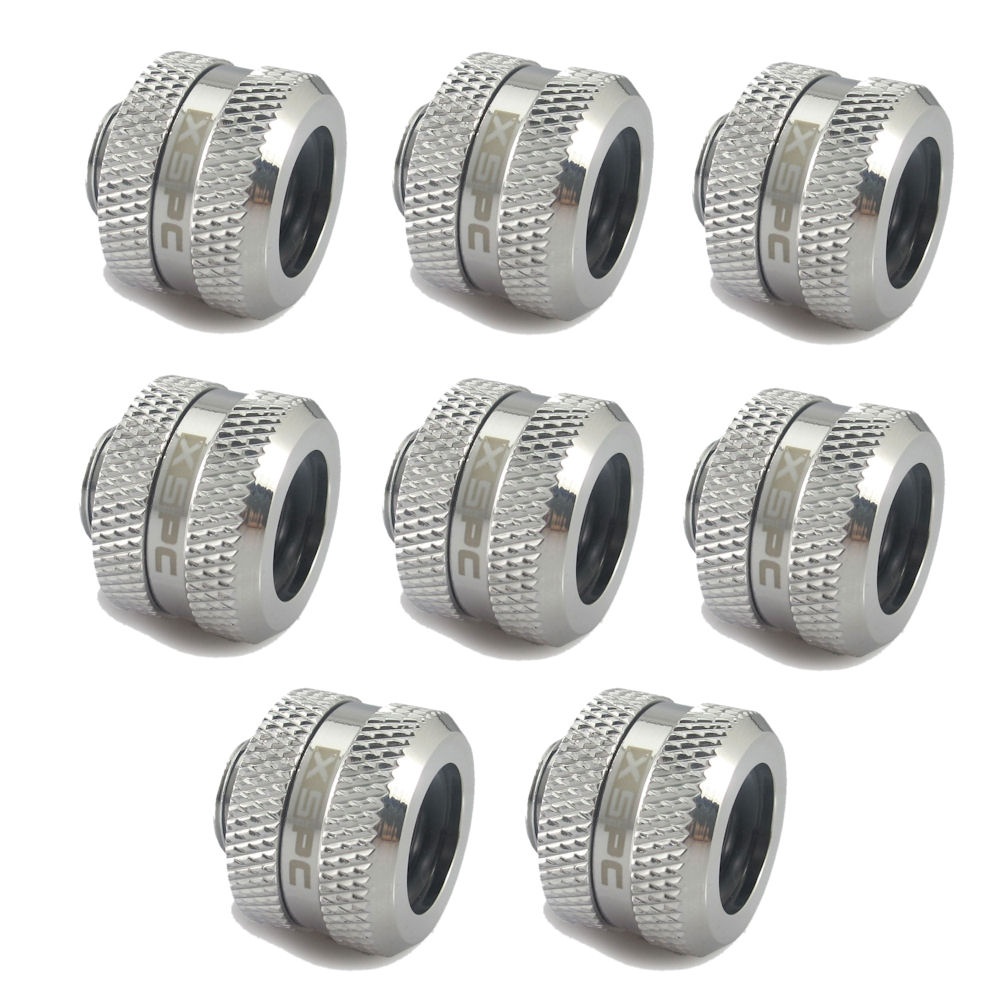 WCUK Spec XSPC 14mm PETG Hard Tube, Chrome Fittings and Cord Pack - Clear
