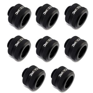 WCUK Spec XSPC 14mm PETG Hard Tube, Matte Black Fittings and Cord Pack - Clear