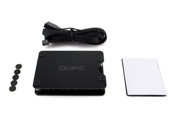 XSPC 8 Way, 3Pin, 5V, Addressable RGB Splitter Hub – SATA Powered (Black)