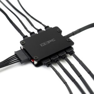 XSPC 8 Way, 3Pin, 5V, Addressable RGB Splitter Hub - SATA Powered (Black)