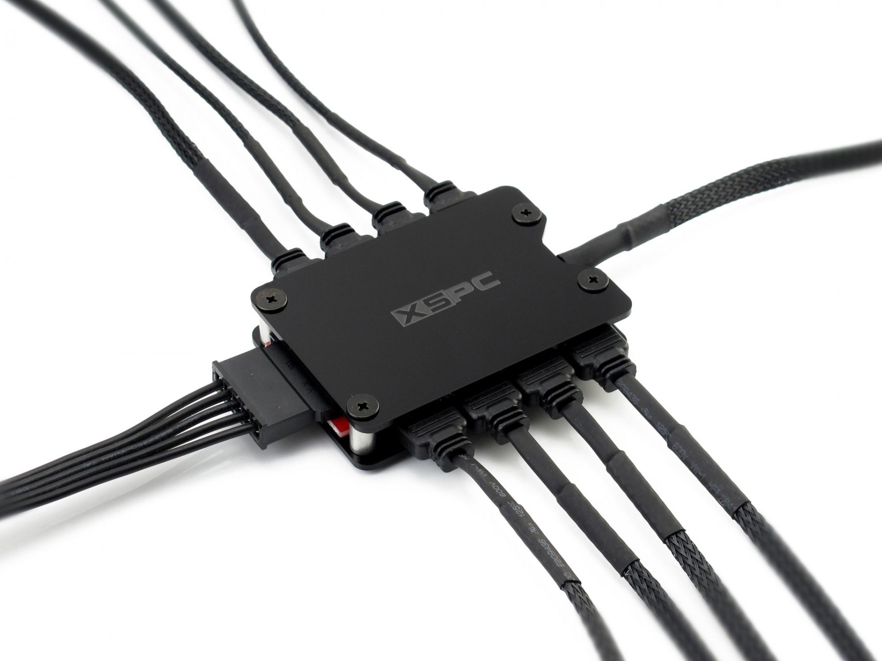XSPC 8 Way, 3Pin, 5V, Addressable RGB Splitter Hub - SATA Powered (Black)