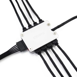 XSPC 8 Way, 3Pin, 5V, Addressable RGB Splitter Hub - SATA Powered (White)