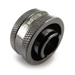 XSPC G1/4 to 1/2 ID 3/4 OD Compression Fitting V2 - Black Chrome