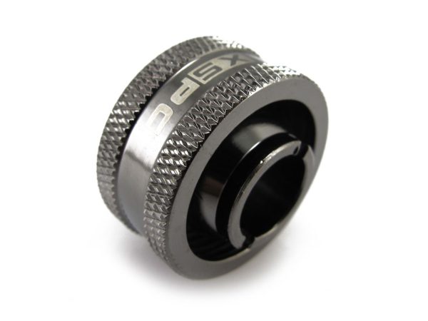 XSPC G1/4 to 1/2 ID 3/4 OD Compression Fitting V2 – Black Chrome