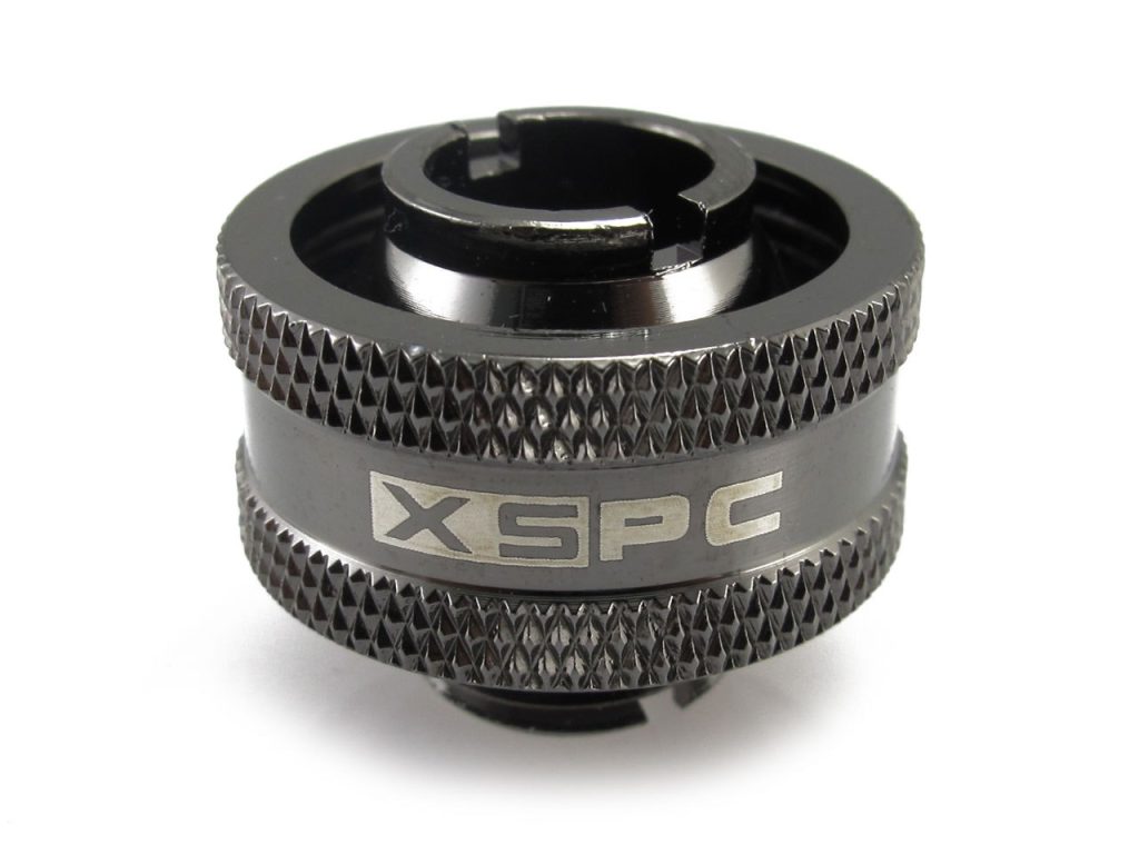 XSPC G1/4 to 1/2 ID 3/4 OD Compression Fitting V2 - Black Chrome (8 Pack)