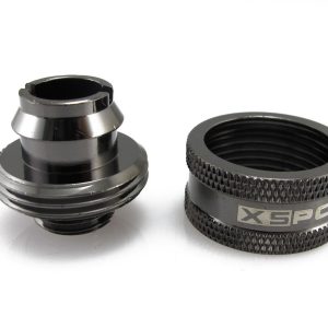 XSPC G1/4 to 1/2 ID 3/4 OD Compression Fitting V2 - Black Chrome (8 Pack)