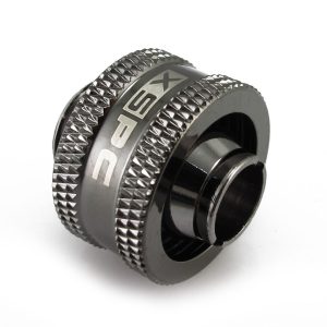 XSPC G1/4 to 3/8 ID 1/2 OD Compression Fitting V2 - Black Chrome