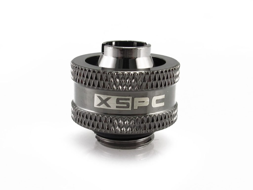 XSPC G1/4 to 3/8 ID 1/2 OD Compression Fitting V2 - Black Chrome (8 Pack)