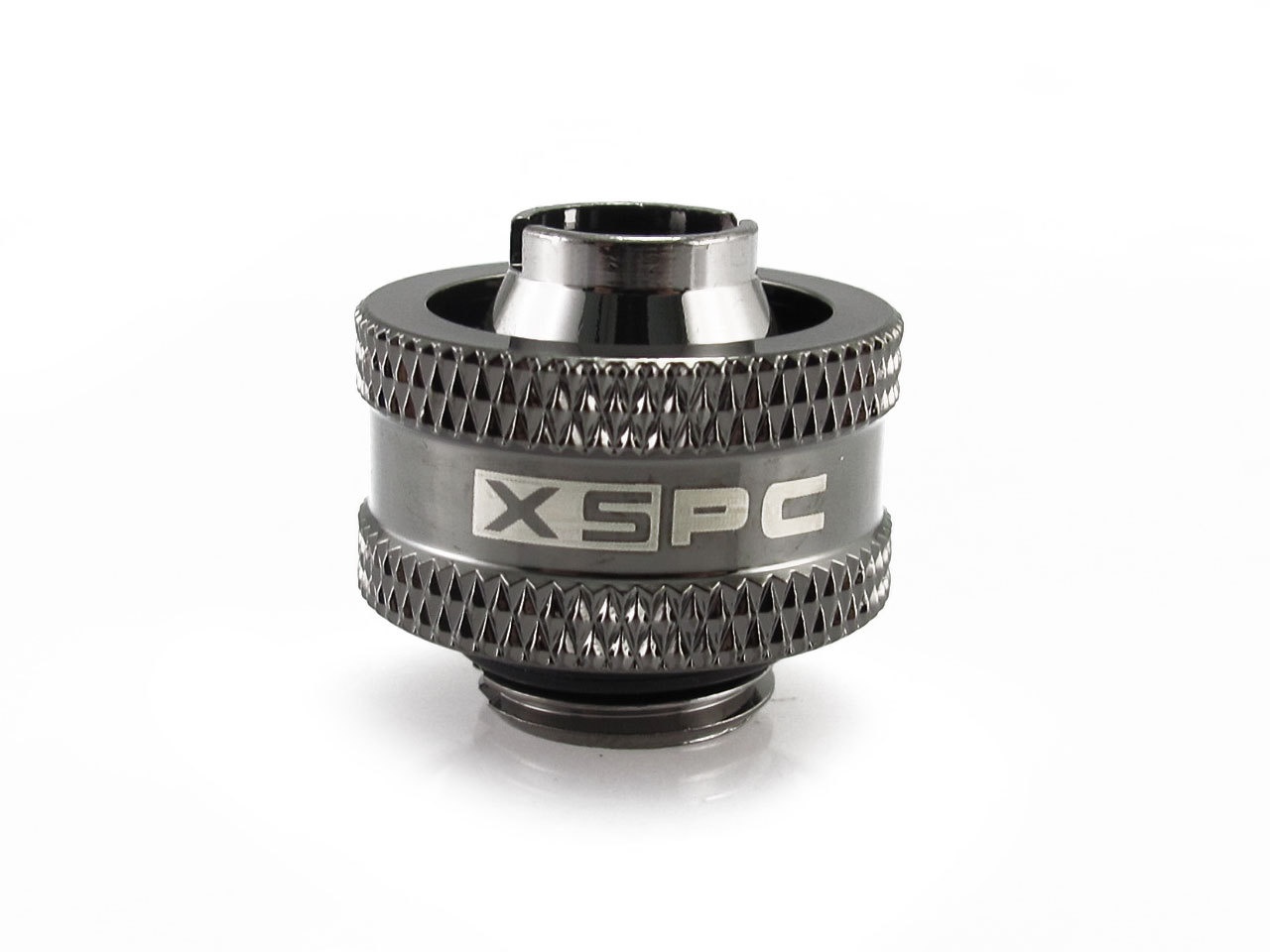 XSPC G1/4 to 3/8 ID 1/2 OD Compression Fitting V2 - Black Chrome