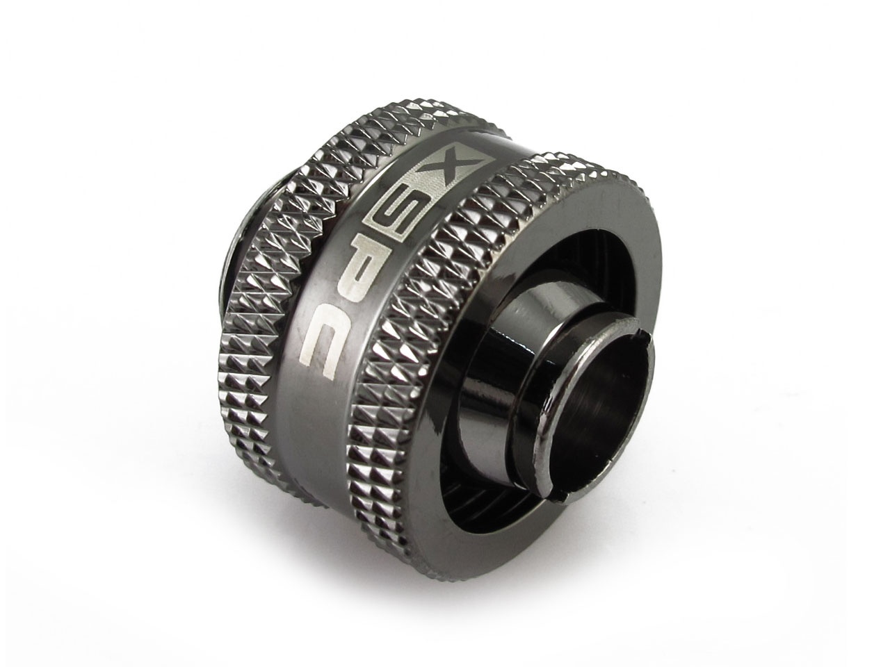 XSPC G1/4 to 3/8 ID 5/8 OD Compression Fitting V2 - Black Chrome : image 1
